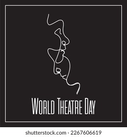 World Theater Day: Vector illustration for your design, card, banner  poster.