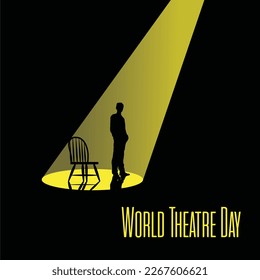 World Theater Day: Vector illustration for your design, card, banner  poster.