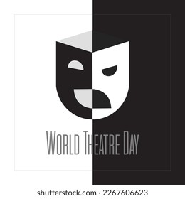 World Theater Day: Vector illustration for your design, card, banner  poster.
