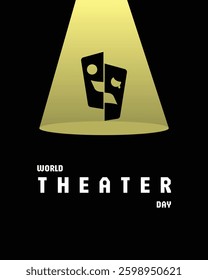 World Theater Day: Vector illustration for your design, card, banner poster.	