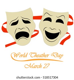 World Theatre Day, March 27, Drama Icon Mask