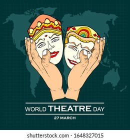 World theatre day, poster and banner