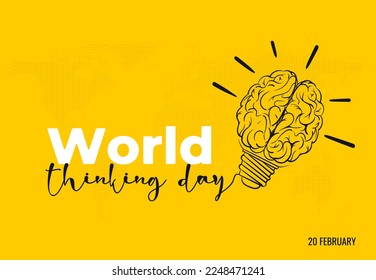 World Thinking Day celebration around the world. Vector Illustration Template.