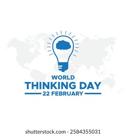 World Thinking Day celebration around the world. Vector Illustration Template.World Thinking Day Vector Design Template Background