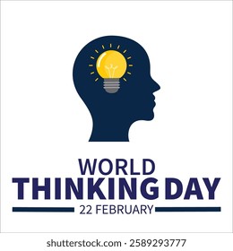 World Thinking Day celebration around the world. Vector Illustration Template.World Thinking Day Vector Design Template Background