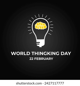 World Thinking Day. Thinking concept background. bulb vector illustration. concept illustration