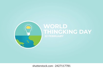 World Thinking Day. Thinking concept background. bulb vector illustration. concept illustration