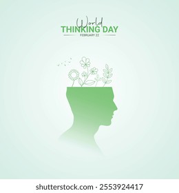 World Thinking Day. Thinking Day creative design Feb 22. social media poster, vector