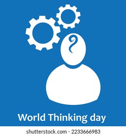 World thinking day, Happy thinking day symbol vector