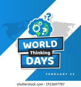 World Thinking Day Vector Design Template Background