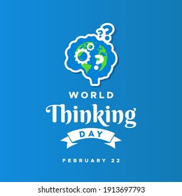 World Thinking Day Vector Design Template Background