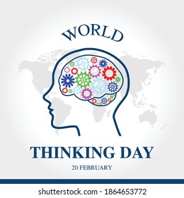 World Thinking Day Vector Illustration. Suitable for Greeting Card, Poster and Banner.