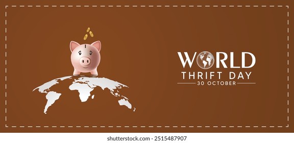 World Thrift Day October 31 vector poster