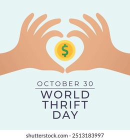 World Thrift Day vector design template good for celebration usage. World Thrift Day design. flat design. eps 10.