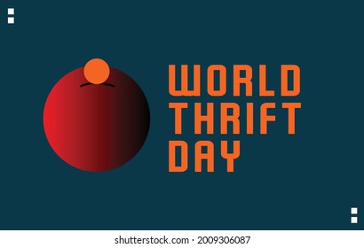 World Thrift Day vector template