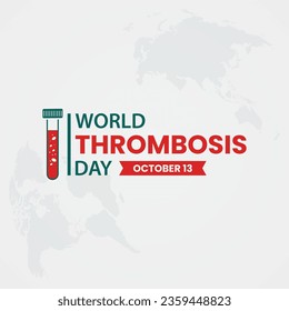World thrombosis day banner design vector