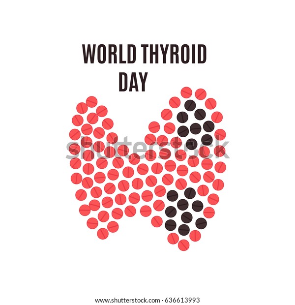 World Thyroid Day Poster Thyroid Gland Stock Vector (Royalty Free ...