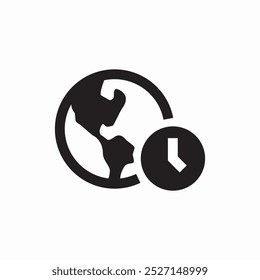 world time icon sign vector