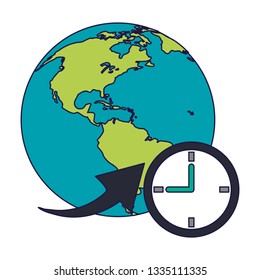world with time symbol