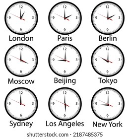 907 Clocks showing different times Images, Stock Photos & Vectors ...