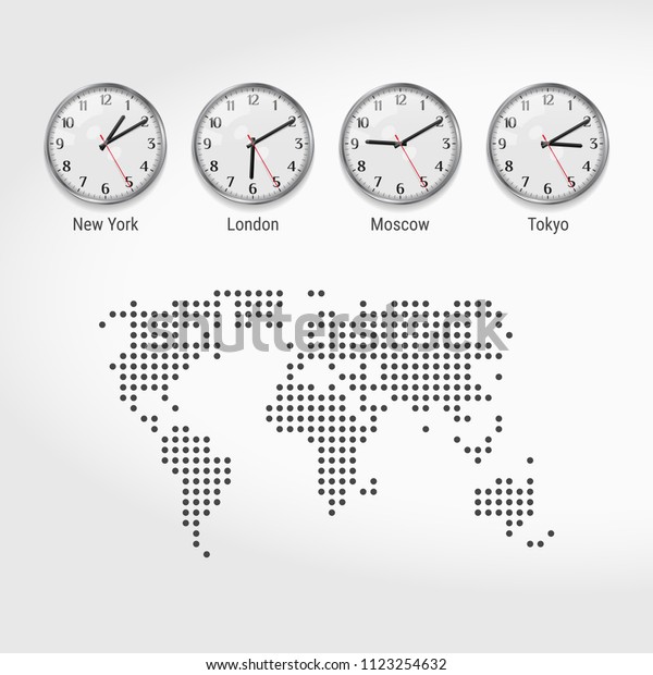 World Time Zones Clocks. Current Time in Famous Cities. Stock Exchange