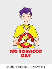 World Tobacco Day. cigarette and lungs creative concept design for poster, banner vector illustration