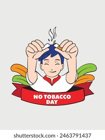 World Tobacco Day. cigarette and lungs creative concept design for poster, banner vector illustration