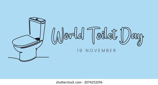World toilet day banner. Vector illustration of world toilet day