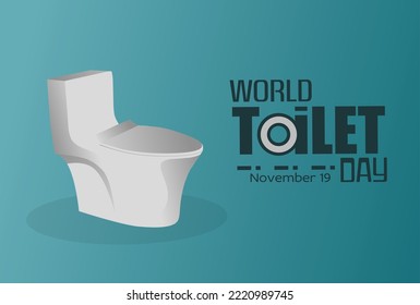 World Toilet day November 19 vector illustration, suitable for banner poster or card