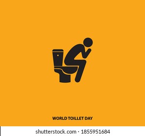 World Toilet Day. November 19th.Flat design banners. Royalty-free vector graphics.