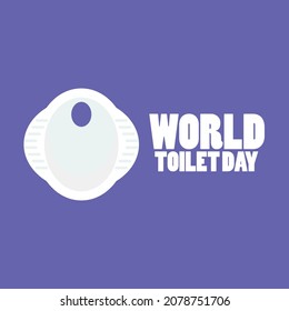 World Toilet Day on purple background. great for greeting card, logo and icon