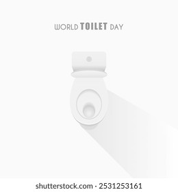 World Toilet Day, simple design with white background