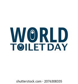 World Toilet Day text vector design template
