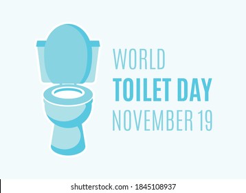 World Toilet Day vector. Flush toilet icon vector. Toilet Day Poster, November 19. Important day