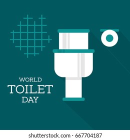 World Toilet Day Vector Illustration. Suitable for poster, banner, campaign, and greeting card
