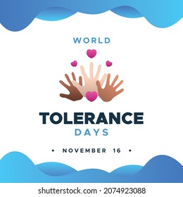 World Tolerance Day Design Background For Greeting Moment