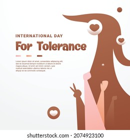 World Tolerance Day Design Background For Greeting Moment