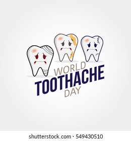 World Toothache Day Vector Illustration.