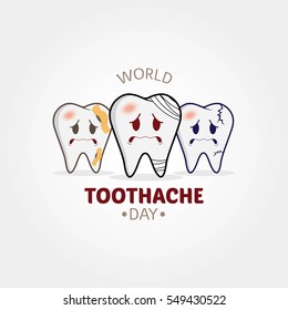 World Toothache Day Vector Illustration.