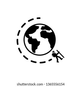 World tour camp icon vector