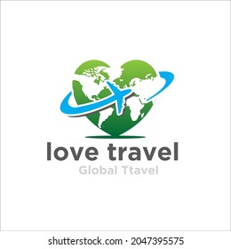 world tour with love logo designs simple modern for holiday and tour