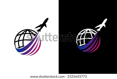 world tour travel logo vector template illustration design