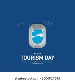 world tourism day. world tourism day 2024 creative banner, poster, social media post, template, background, postcard design etc. 