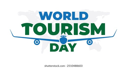 World Tourism Day 27 September banner design concept on white background,  Tourism Day creative design for social media banner and poster