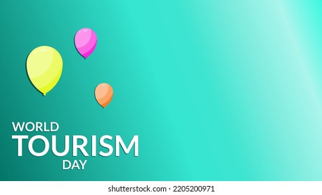 World tourism day background illustration. Flat design for tourism celebration banner element