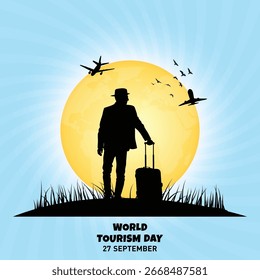 World tourism day background PRO