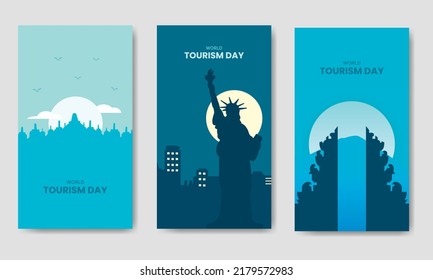 Plano de la plantilla de paquete del Día Mundial del Turismo