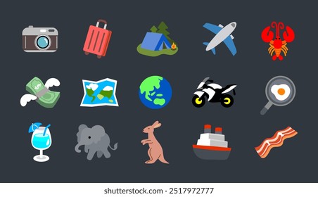 Emoji de dibujos animados del Día Mundial del Turismo