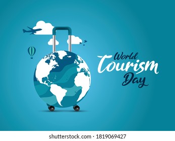 World Tourism Day Concept Vector Illustration. Travel Concept Background.