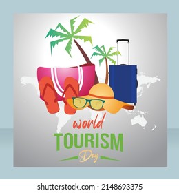 World Tourism Day concept vector illustration